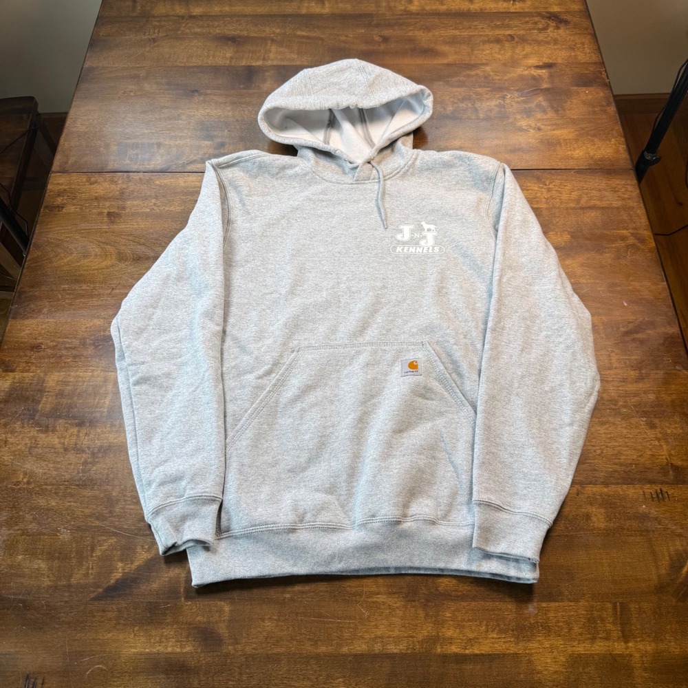 Carhartt Product Type Mens Small Gray Loose Fit Hoodie J-N-J Kennels Graphic